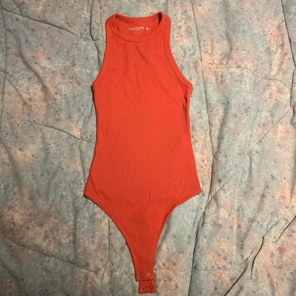 abercrombie high neck ribbed bodysuit